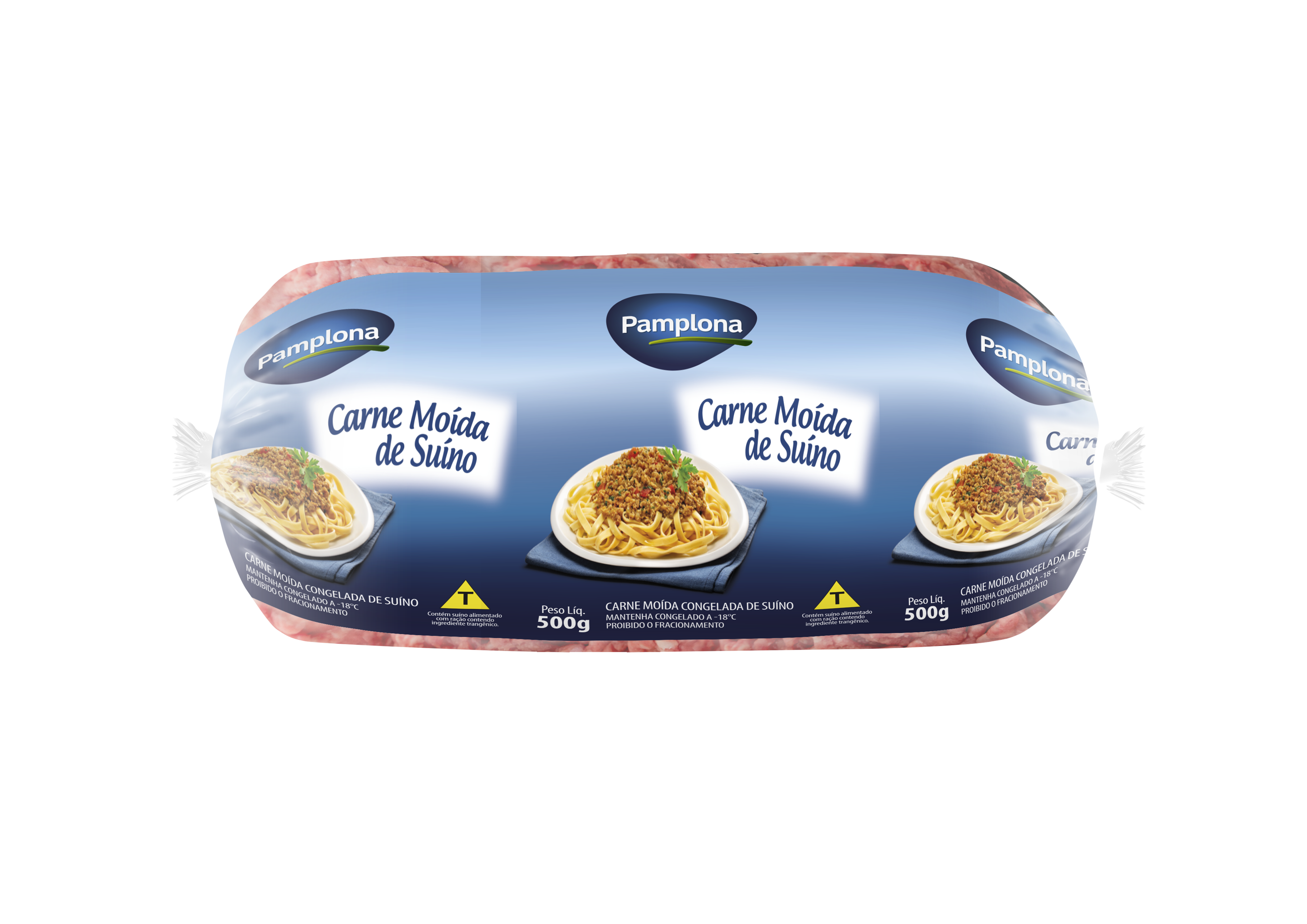 Embalagem da Carne Moída de Suíno da Pamplona Alimentos