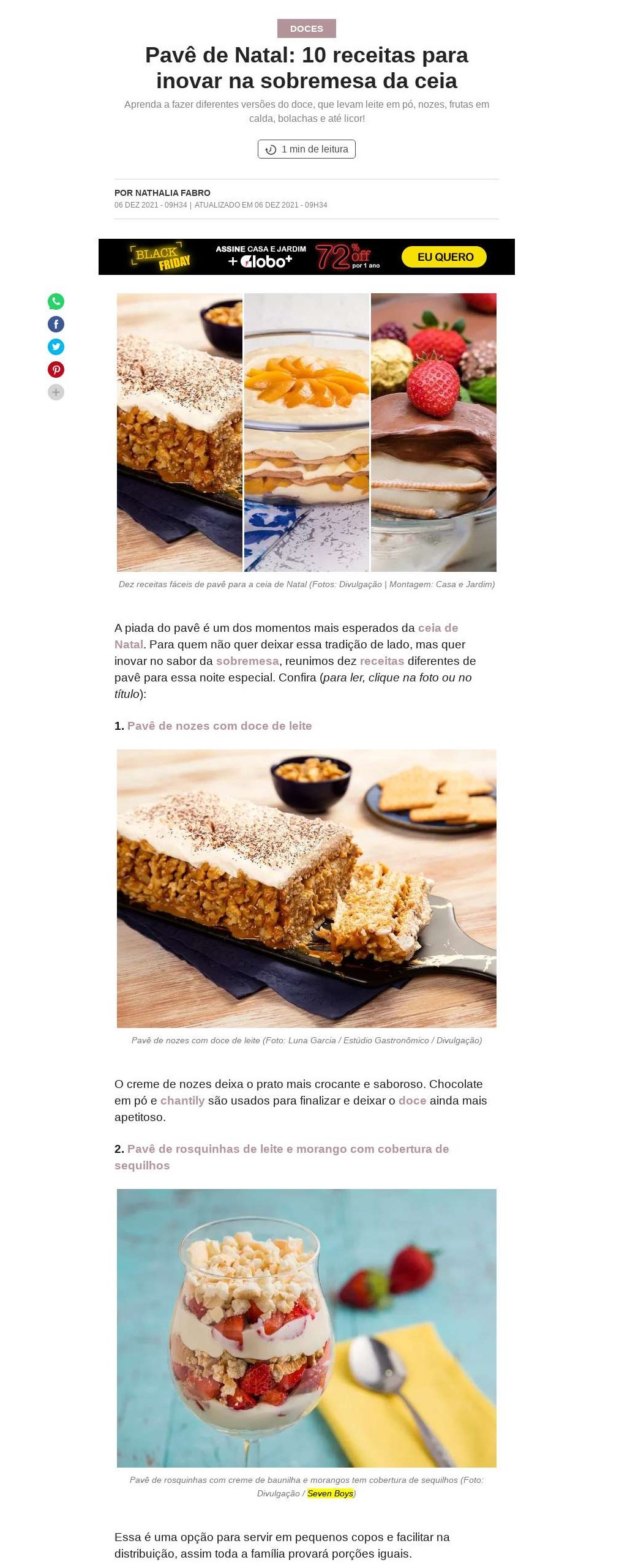 Casa e Jardim - Pavê de Natal - 10 receitas para inovar na sobremesa da ceia - Trama Casa e Jardim - Pavê de Natal - 10 receitas para inovar na sobremesa da ceia - Trama