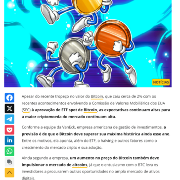 Qual criptomoeda comprar: Analista brasileiro indica 5 criptos para ficar de olho em 2024 – cointelegraph